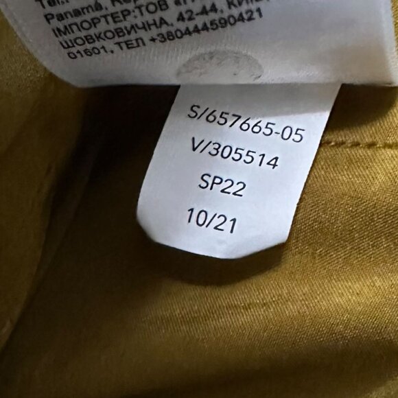 ATHLETA Nolita Wide Leg Pant Size 6 Brass Gold High Waist Pull On Lightweight - Picture 9 of 9